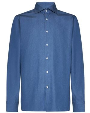 Franzese Collection Denim Shirts - Blue