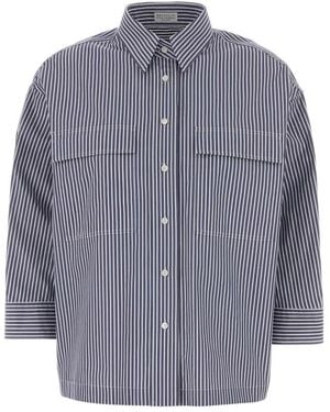 Brunello Cucinelli Shirts - Blue