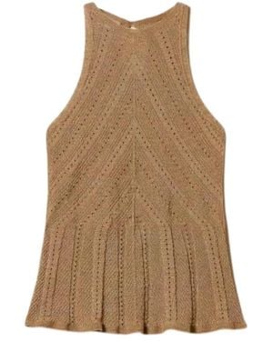 Twinset Round-Neck Knitwear - Marrón