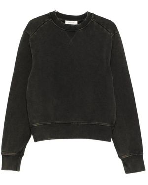 Entire studios Hoodies & Sweatvesten ,Zwart ,Katoen Gebreide Trui Met Ronde Hals