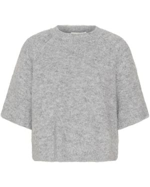Kaffe Round-Neck Knitwear - Grey