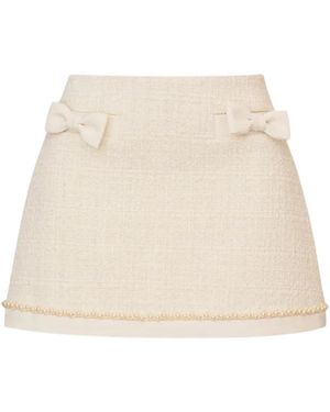 LoveShackFancy Edeness Tweed Mini Rock - Natur