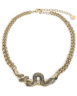 Roberto Cavalli Serpentinen-Halskette - Mettallic