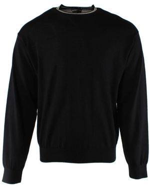 Armani Round-Neck Knitwear - Black