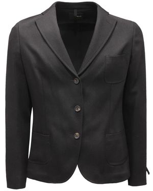 Tonello Slim Fit Wolljacke - Schwarz