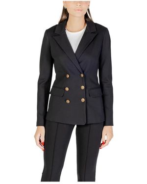 Guess Dubbelborstig Blazer Elegant En Verfijnd - Zwart