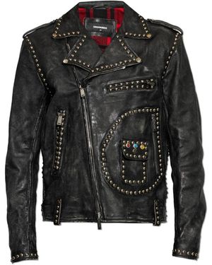 DSquared² Jassen ,Zwart ,Leather Jassen