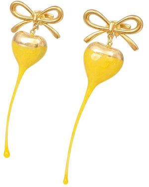 OTTOLINGER Accessoires ,Geel ,Bow Heart Earrings