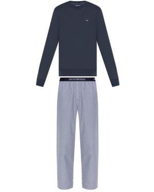 Emporio Armani Zweiteiliger Schlafanzug - Blau