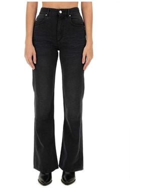 Isabel Marant Belvira High-Waisted Flare Jeans - Zwart