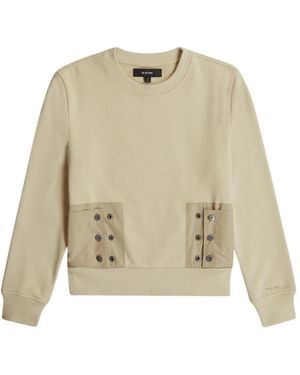 G-Star Hoodies & Sweatvesten ,Katoen Heritage Hardware Snaps Sweatshirt - Naturel