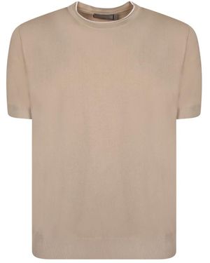 Canali Truien & Vesten ,Katoen Katoenen Sweater Met Ronde Hals - Naturel