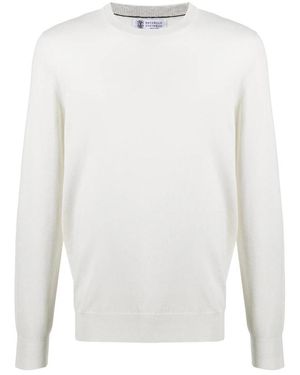 Brunello Cucinelli Round-Neck Knitwear - Blanco
