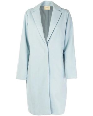 Fracomina Single-Breasted Coats - Blu
