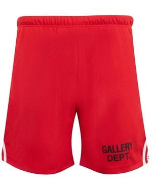 GALLERY DEPT. Rode Shorts Met Elastische Tailleband En Logo - Rood