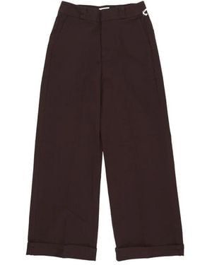 Obey Wide Trousers - Brown