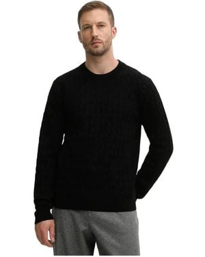 Michael Kors Logo Jacquard Katoenen Trui - Zwart