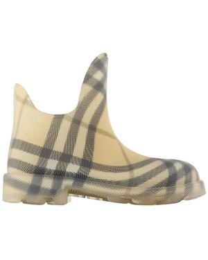 Burberry Vintage Check Neopreen En Rubber Regenlaarzen - Naturel
