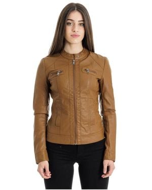 ONLY Bandit Leren Biker - Bruin