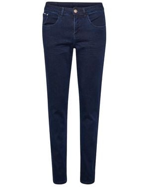 Cream Skinny Jeans - Azul