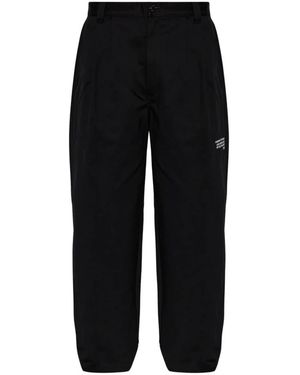 Moncler Broeken ,Zwart ,Katoen Katoenen Gabardine Broek