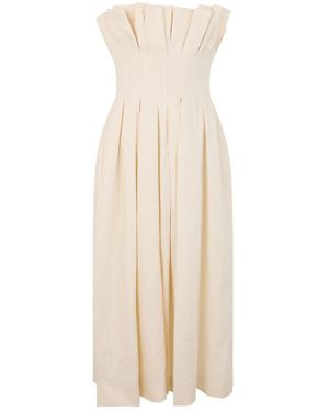 KHAITE Langes Trägerloses Kleid - Natur