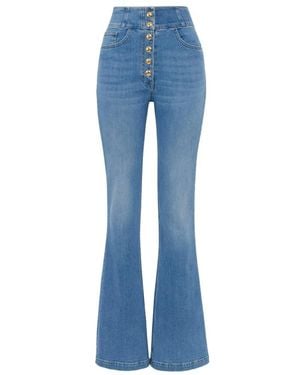 Elisabetta Franchi Boot-Cut Jeans - Azul