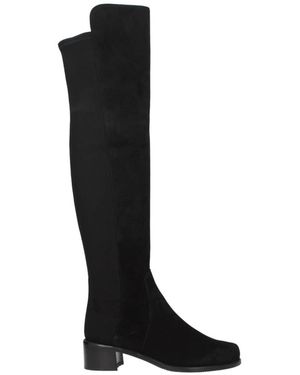 Stuart Weitzman Zwarte Leren Over De Knie Laarzen