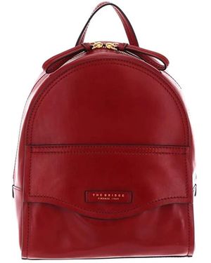 The Bridge Roter Leder-Rucksack Für Frauen