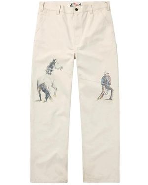 One Of These Days Straight Trousers - Natural