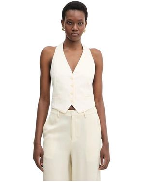 Patrizia Pepe Halter Gilet Op Maat - Naturel