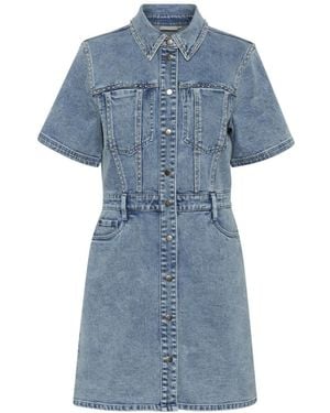 Kaffe Short Dresses - Blue