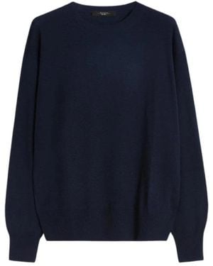 Max Mara Pullover Aus Wolle Und Kaschmir - Blau