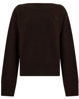 Gucci Strickpullover Aus Kaschmir Mit Stickerei - Schwarz