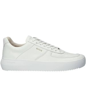 Blackstone Witte Leren Sneaker Laag