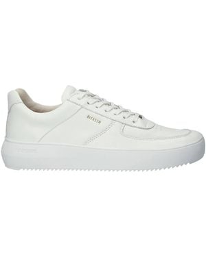 Blackstone Weiße leder sneaker low