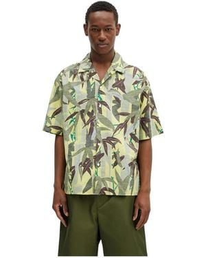 KENZO Chiku-Rin Camouflage-Hemd Im Hawaiian-Stil - Grün