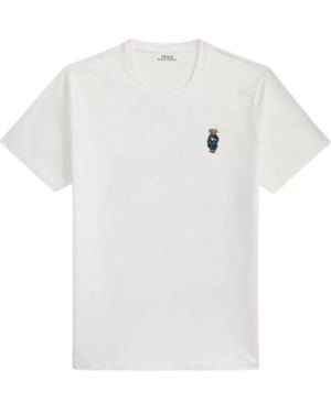 Polo Ralph Lauren Tops ,Wit ,Katoen Knt Slaapshirt