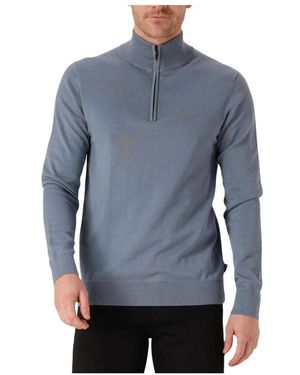 Saint Steve Blaue Half Zip Pullover