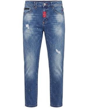 Philipp Plein Slim-Fit Jeans - Bleu