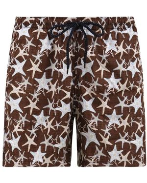Drumohr Badmode ,Veelkleurig ,Polyester Boxer Zwemshort Met Trekkoord - Zwart