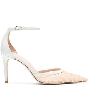 Stuart Weitzman Power Strap 85 Pump - Wit