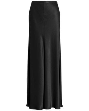 Alberta Ferretti Glänzender Satinrock - Schwarz