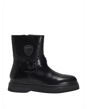 Blauer Bota Urbana De Cuero Negro, Mujer, Talla