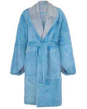 Philosophy Di Lorenzo Serafini Jassen ,Blauw ,Leer Synthetische Bontjas