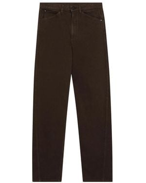Lemaire Wide Trousers - Brown