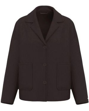 Marella Jassen ,Bruin ,Polyester Emmflipper Jas - Zwart