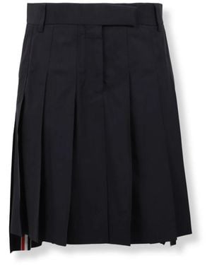 Thom Browne Suiting Plooirok - Zwart