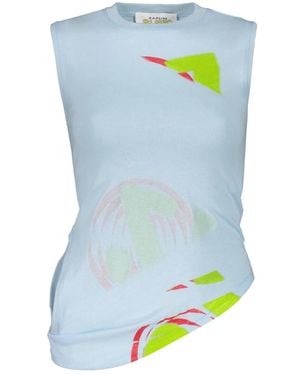 PAOLINA RUSSO Sleeveless Tops - Bleu