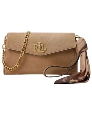Ralph Lauren Tassen ,Scarf Trim Turn Lock Polstas - Bruin